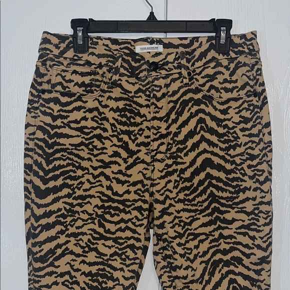 Good American Tan & Black Zebra Skinny Jeans - Picture 1 of 7